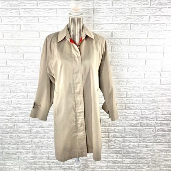 Vintage Jackets & Blazers - Vintage London Fog Khaki Trench Coat Size 8 Reg